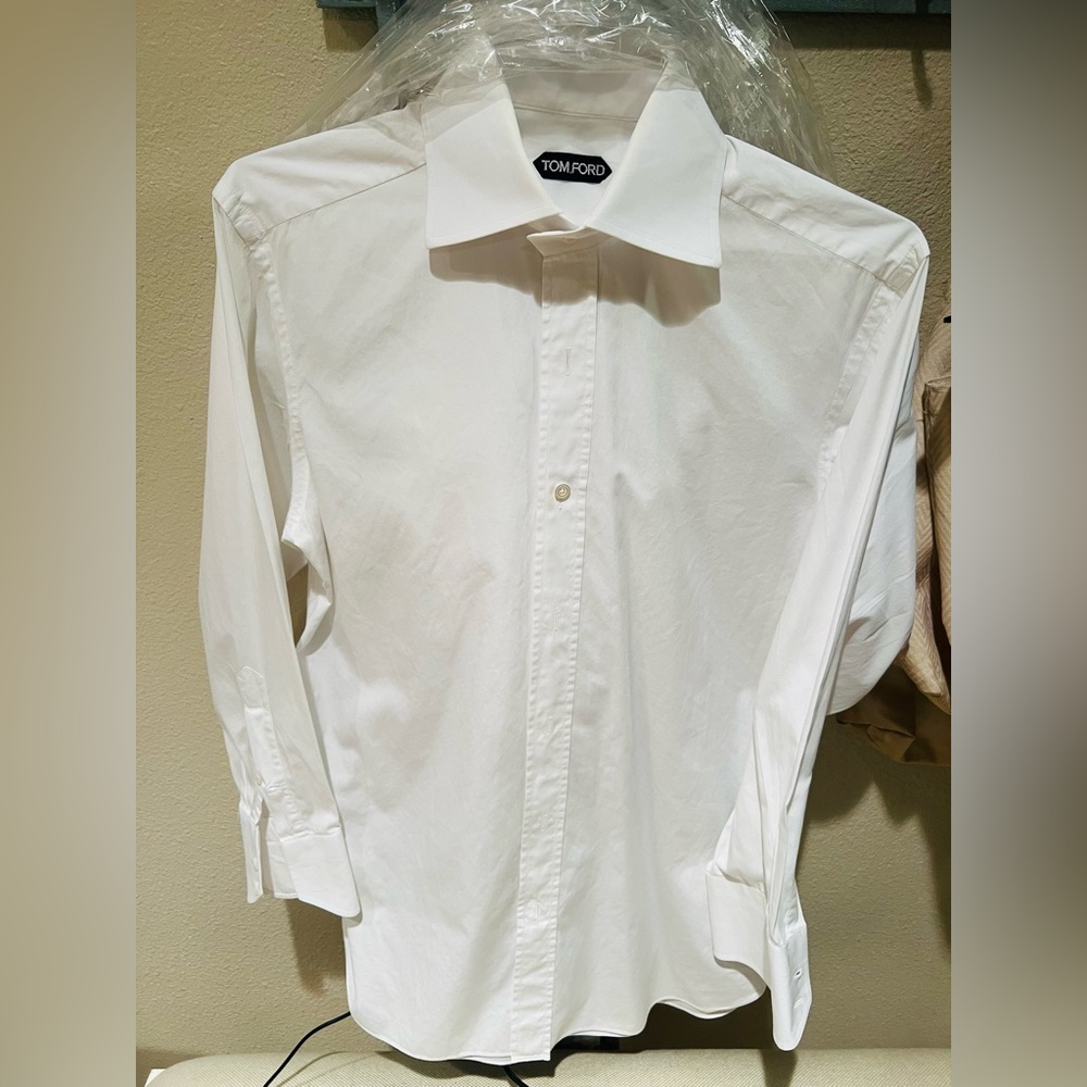 Tom Ford Men's Crisp White Dress Shirt